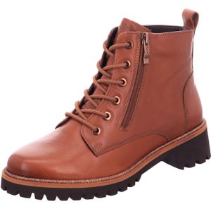 Ara - KENT - Veterlaarsjes - Cognac - Met Profielzool - Ritssluiting - Vetersluiting