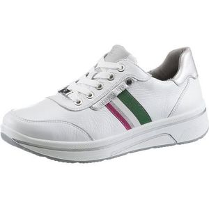ARA Sapporo Sneakers voor dames, wit, zilver, 38,5 EU breed, wit, zilver, 38.5 EU Breed