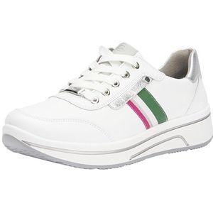 ARA Sapporo Sneakers voor dames, wit, zilver, 41 EU breed, wit, zilver, 41 EU Breed