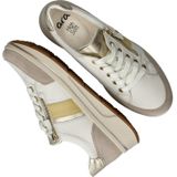 ARA Sapporo Sneakers voor dames, Shell, Cream, Platina, Vanille, 38,5 EU Breed, Shell Cream Platina Vanille, 38.5 EU Breed