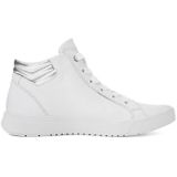 Ara - Rome - Sneakerboots - Wit/Zilverkleur - Hoog - Vetersluiting - Sleehak