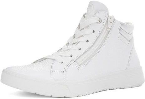 Ara - Rome - Sneakerboots - Wit/Zilverkleur - Hoog - Vetersluiting - Sleehak