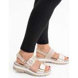 Ara - Malaga - Sandalen - Zand - Klittenbandsluiting - Plateauhak