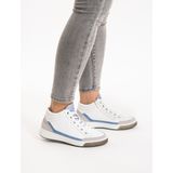 Ara - 1250002 - Hoge Sneakers - Wit/Beige - Leer/Nubuck - Wijdte G