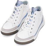 Ara - 1250002 - Hoge Sneakers - Wit/Beige - Leer/Nubuck - Wijdte G