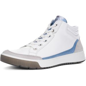 Ara - 1250002 - Hoge Sneakers - Wit/Beige - Leer/Nubuck - Wijdte G