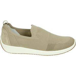 Ara - 1254042 - Instappers - Taupe - Leer en Stof - Rubber Zool