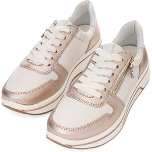 ara Dames Sapporo sneakers, zand, crème, wit, 41,5 EU breed, Zand Cream Wit, 41.5 EU Breed