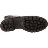 Veterlaarsjes - Zwart - Leer - Ronde Neus - Blokhak - Flexibele Zool