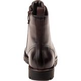 Veterlaarsjes - Zwart - Leer - Ronde Neus - Blokhak - Flexibele Zool