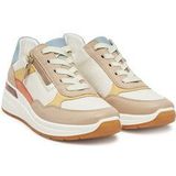 ARA Sneakers laag  donkerbeige / blauw / geel / wit