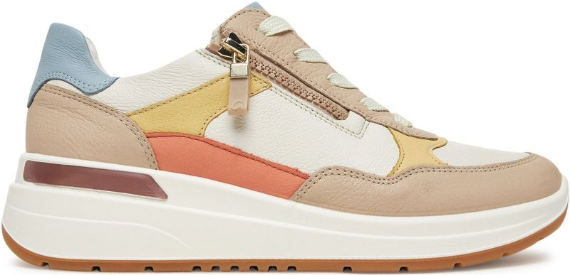 ARA Sneakers laag  donkerbeige / blauw / geel / wit