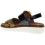Ara - Bilbao - Sandalen - Zwart/Luipaard - Glanzend - Klittenbandsluiting - Plateau