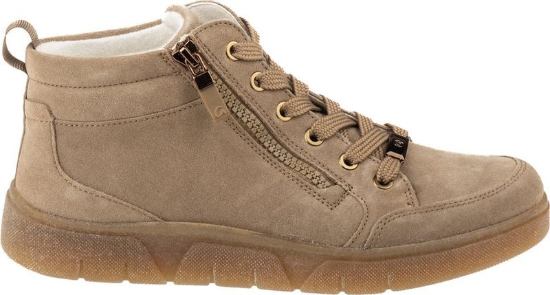 Ara - Rom - Hoge Sneaker - Beige - Suède