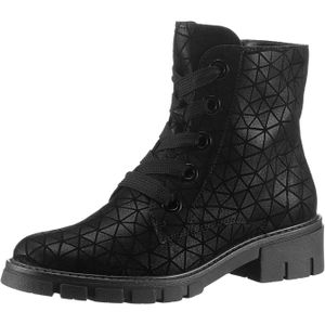 Ara - DOVER - Veterlaarsjes - Zwart Metallic - Comfortabele Breedte