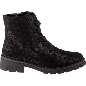 Ara - DOVER - Veterlaarsjes - Zwart Metallic - Comfort Schoen - Breed