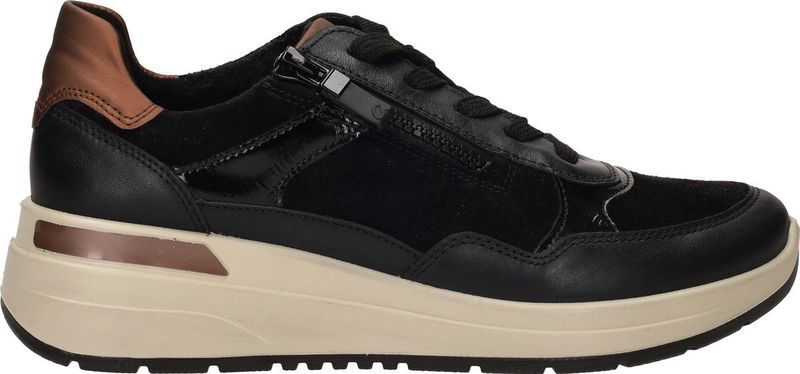 Sneakers - Dierenprint - Glad Leer/Suède - Middelhoge Sleehak