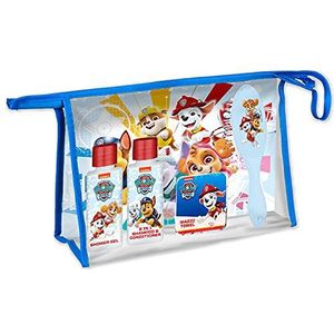 PAW Patrol - Schoonheid & verzorging set, toilettas met shampoo, douchegel, haarborstel & handdoek, geweldig cadeau en reisset voor kinderen