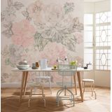Komar Vlies fotobehang - Gardenia - Grootte: 250 x 250 cm (breedte x hoogte) - roze, bloesem, behang, design, woonkamer, wanddecoratie, slaapkamer, bloemen, bloemen - LJX5-008