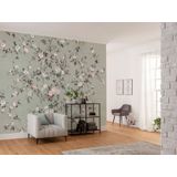 Komar Vlies fotobehang - Rosellia - Grootte: 350 x 250 cm (breedte x hoogte) - bloemen, vintage, behang, design, woonkamer, wanddecoratie, slaapkamer, bloemen, bloemen - LJX7-053