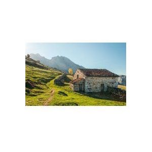 Komar Fleece Muurafbeelding PICOS DE Europe ALM | Tapete, XXL, Decoratie, Natuur, Landschap, Slaapkamer, woonkamer, kantoor, hal | Grootte 450 x 280 cm (breedte x hoogte) | SHX9-068, Gekleurd
