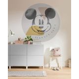Komar Disney DOT ronde en zelfklevende fleece fotobehang van Disney - Mickey Abstract - Ø diameter 125 cm - wandsticker, babykamer, kinderkamer, muursticker - DD1-039