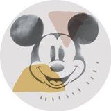 Komar Disney DOT ronde en zelfklevende fleece fotobehang van Disney - Mickey Abstract - Ø diameter 125 cm - wandsticker, babykamer, kinderkamer, muursticker - DD1-039