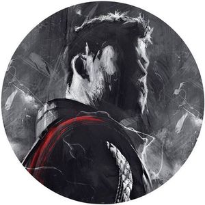 Marvel Komar DOT rond en zelfklevend vliesfotobehang - Avengers Painting Thor - Ø 125 cm - wandsticker, behang, kinderkamer, muurtattoo - DD1-048
