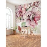 Komar Vlies fotobehang La Flor - bloemen, bloemen, woonkamer, slaapkamer, decoratie, behang, grootte: 300 x 280 cm (breedte x hoogte) - 6 banen - baanbreedte 50 cm