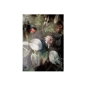 Komar Vlies fotobehang Night Flowers - woonkamer, slaapkamer, barok, bloemen, afmeting: 200 x 280 cm (breedte x hoogte) - 4 banen - baanbreedte 50 cm