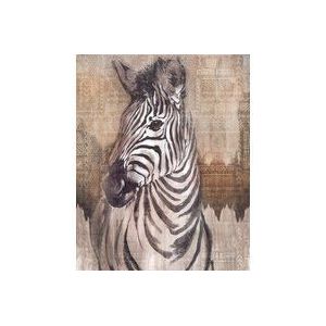 Komar X4-1010 vlies zebra-grootte: 200 x 250 cm-4 banen, baanbreedte 50 cm-behang, decoratie, wandbehang, wandbedekking, designbehang X4-1010 fotobehang, zwart, bruin, wit