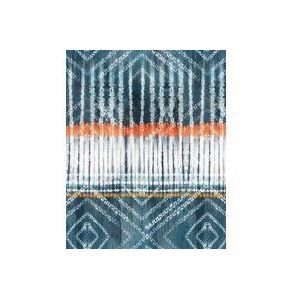 Komar X4-1012 Vlies Native-grootte: 200 x 250 cm-4 banen, baanbreedte 50 cm-etno, batik, behang, decoratie, wandbehang, wandbekleding, designbehang X4-1012 fotobehang, blauw, wit