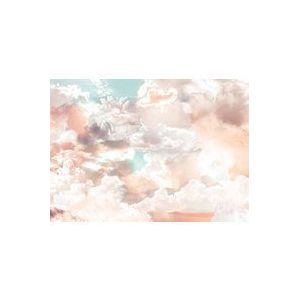 Komar X7-1014 Vlies Mellow Clouds-grootte: 350 x 250 cm-7 banen, baanbreedte 50 cm-behang, decoratie, wandbehang, wolken, hemel-X7-1014 fotobehang, roze, blauw, wit