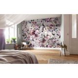 Komar X7-1017 Vlies Lovely Blossoms-grootte: 350 x 250 cm-7 banen, baanbreedte 50 cm-behang, decoratie, wandbehang, bloemenmotief, slaapkamer, Romantic-X7-1017 fotobehang, kleurrijk