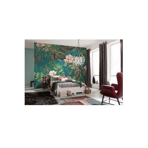 Komar Fleece Muurafbeelding Jacinta - Afmetingen: 350 x 250 cm - 7 banen, baanbreedte 50 cm - bloemen, jungle, behang, decoratie, wandbehang, muurschildering, wandbekleding, designbehang - X7-1039