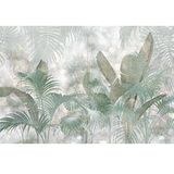 Komar Fleece Muurafbeelding - Paillettes Tropicales - Grootte 368 x 248 cm - Behang, tropen, planten, Design, Woonkamer, Slaapkamer