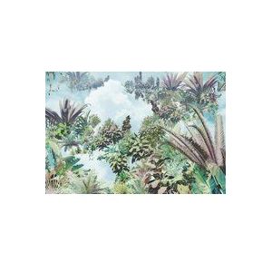 Komar Vlies fotobehang Tropical Heaven - grootte: 368 x 248 cm - 4 vellen - regenwoud, behang, decoratie, wandbehang, wandafbeelding, wandbekleding, designbehang - XXL4-1025