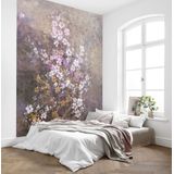 Komar Vlies fotobehang - Hanami - afmeting 200 x 250 cm, baanbreedte 50 cm - behang, bloemen, schapenkamer, woonkamer