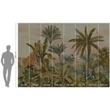 Komar Vlies fotobehang - Tropical Vintage Garden - Afmetingen: 400 x 280 cm (breedte x hoogte) - jungle, regenwoud, kinderkamer, behang - IAX8-0005