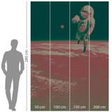 Komar Vlies fotobehang - Spacewalk - afmetingen: 200 x 280 cm (breedte x hoogte) - maan, ruimte, astronaut, kinderkamer, behang - IAX4-0019