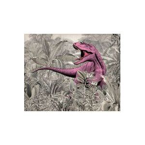 Komar Fleece Muurafbeelding - Pinky - Afmetingen: 350 x 280 cm (breedte x hoogte) - Dino, Dinobehang, Popart, Dinosaurus, Kinderkamer, Behang - IAX7-0022