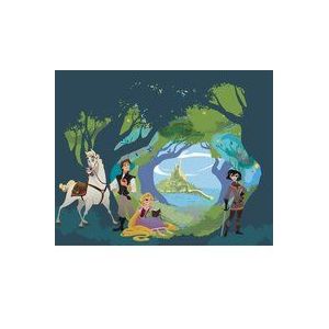 Disney Komar Fleece Muurafbeelding - Tangled - Afmetingen: 350 x 280 cm (breedte x hoogte) - kinderkamer, behang, Rapunzel, kinderbehang - IADX7-001