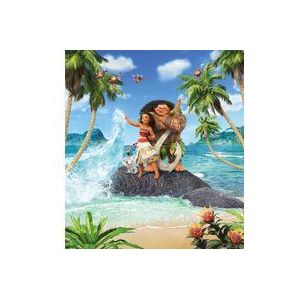 Komar Disney Fleece Muurafbeelding - Moana Beach - Afmetingen: 250 x 280 cm (breedte x hoogte) - Kinderbehang, Meisjes, Kinderkamers, Behang - IADX5-012