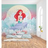 Komar Disney fleece fotobehang - Ariel Rise - afmetingen: 300 x 280 cm (breedte x hoogte) - zeemeermin, meisjes, kinderkamer, behang - IADX6-013