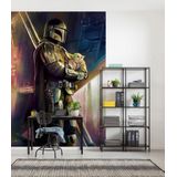 Komar Star Wars fleece fotobehang - Mandalorian Savior - afmetingen: 200 x 280 cm (breedte x hoogte) - kinderkamer, behang, IADX4-019