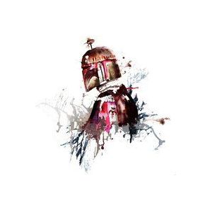 Komar Star Wars fleece fotobehang - Star Wars watercolor Boba vet - afmetingen: 250 x 280 cm (breedte x hoogte) - kinderkamer, kinderbehang, oorlog van de sterren, behang - IADX5-021