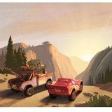 Komar Disney Fleece Muurafbeelding - Cars Sundown - Afmetingen: 300 x 280 cm (breedte x hoogte) - Kinderkamer, Muurbehang, Bergen, auto's - IADX6-032