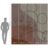 Komar Disney Fleece Muurafbeelding - Mickey Line Drawing - Afmetingen: 250 x 280 cm (breedte x hoogte) - Mouse, muis, Kinderkamerbehang, Kinderkamer Behang - IADX5-046