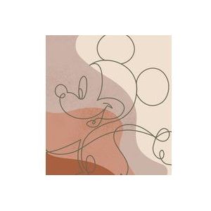 Komar Disney Fleece Muurafbeelding - Mickey Line Drawing - Afmetingen: 250 x 280 cm (breedte x hoogte) - Mouse, muis, Kinderkamerbehang, Kinderkamer Behang - IADX5-046