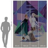 Komar Disney Fleece Muurafbeelding - Frozen Abstract Arendelle - Afmetingen: 200 x 280 cm (breedte x hoogte) - ijskoningin, Anna, Elsa, meisjes, kinderkamer, behang - IADX4-059